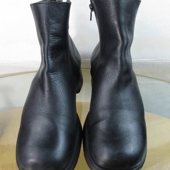 Relativity Women's Vintage Platform Ankle Boots Black Leather Size 10 - Picture 2 of 8